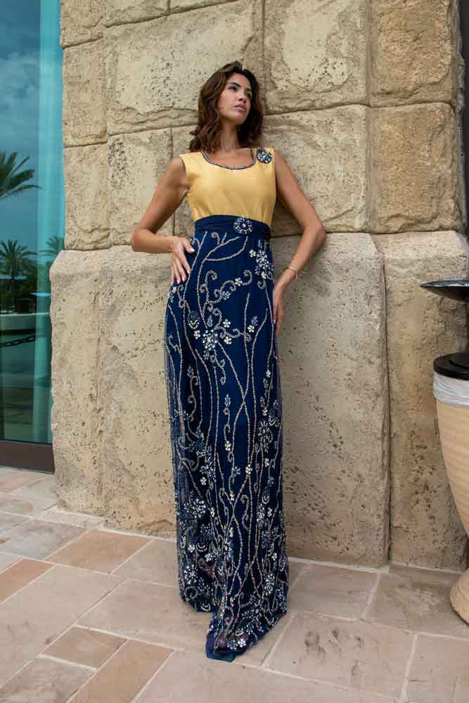 Elegant Embroidered Maxi Dress