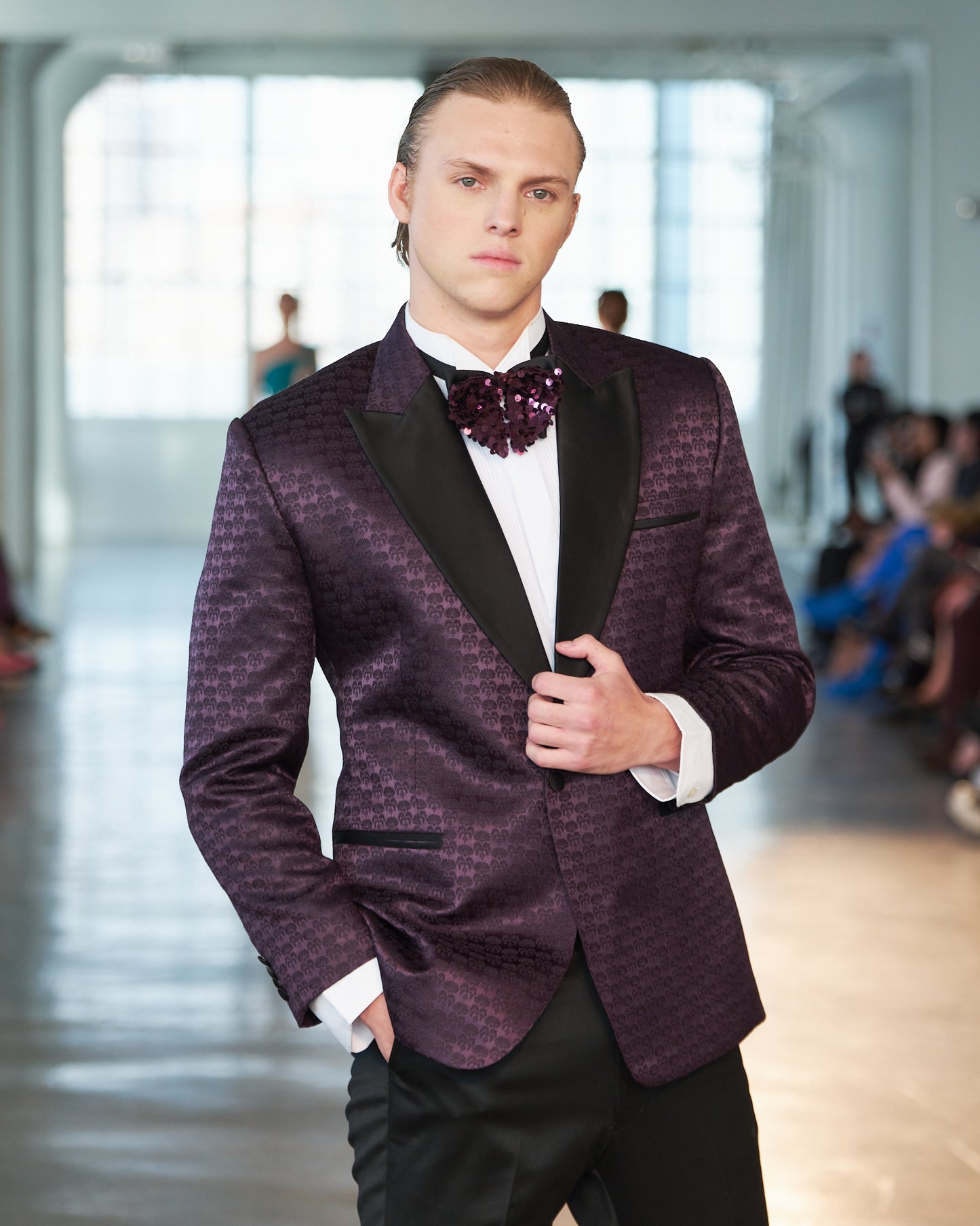 Dark Purple Pattern Tuxedo