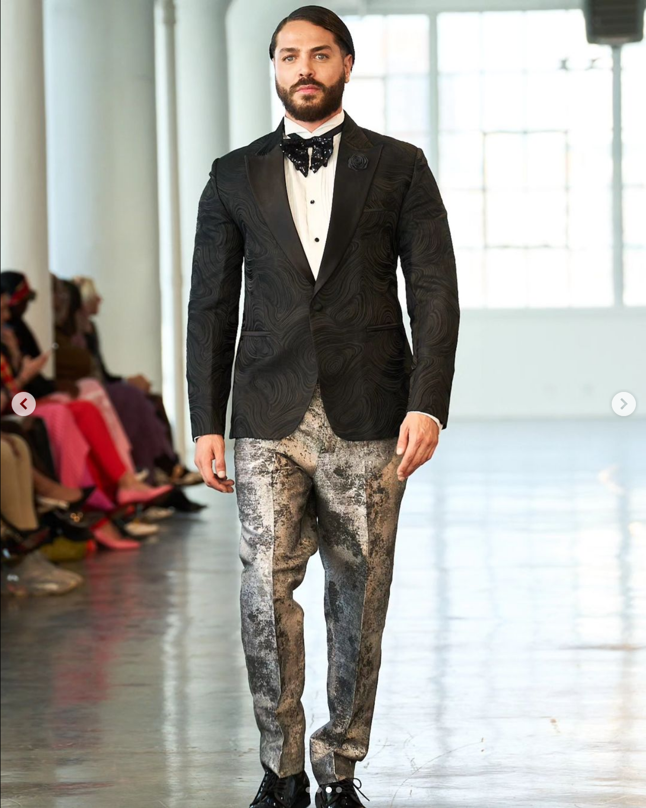 Shimmery Silver and Gray Trousers Tuxedo
