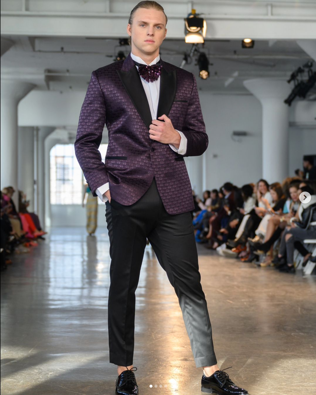 Dark Purple Pattern Tuxedo